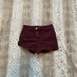Women’s Maroon Jean Shorts
